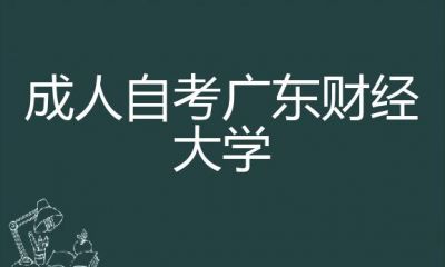 广东财经大学自考专科学费