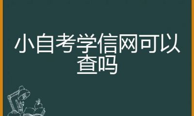 小自考学信网能查到学历吗